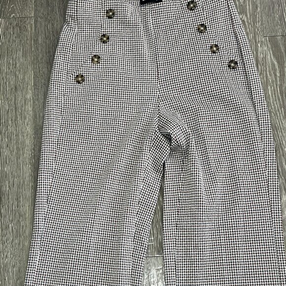 Wide leg houndstooth trouser - Picture 1 of 3
